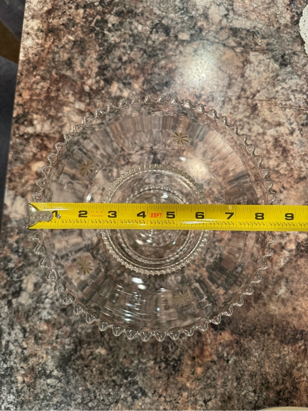 Early American Pressed Glass(EAPG) Pedestal Compote W/ Etched Starburst - Picture 7 of 8